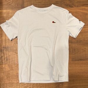 Nike White Tee with Red Sneaker Detail